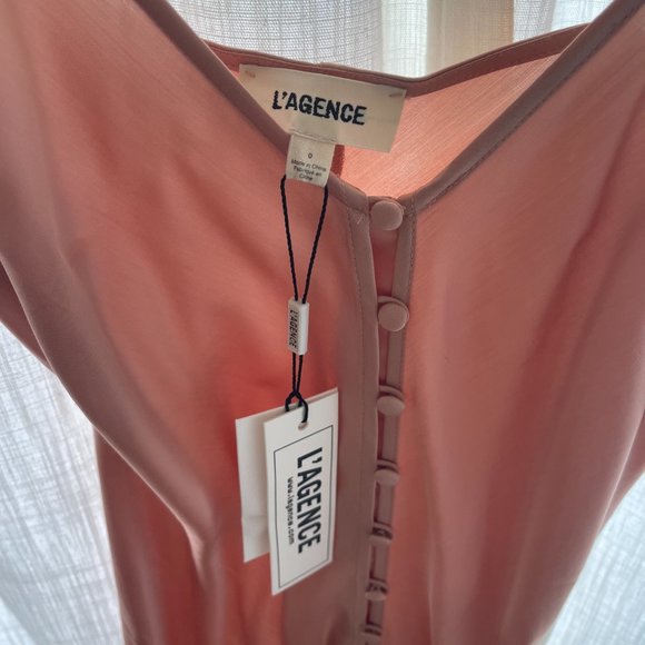 BRAND NEW L'AGENCE Arizona Dress in Dusty Pink - Picture 7 of 8